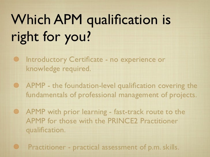 Apm Project Management Qualification Course – NYSEAV
