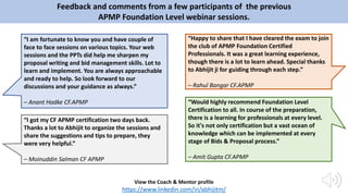 APMP Foundation Level Certification Webinar Series - Season 2 | PPTX