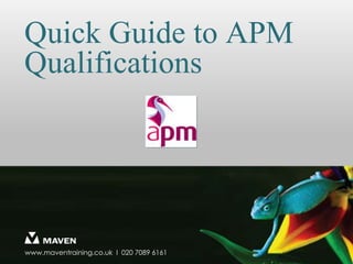 Quick Guide to APM Qualifications 