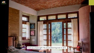 Fresh air, ample light. No airconditioning even in 42 C.
 