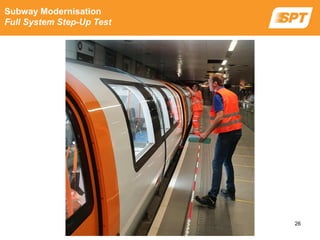 Subway Modernisation
Full System Step-Up Test
26
 