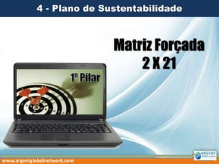 4 - Plano de Sustentabilidade
www.argentglobalnetwork.com
Matriz Forçada
2 X 21
 