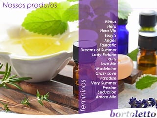 Nossos produtos

femininos

Vênus
Hera
Hera Vip
Sexy’s
Angeli
Fantastic
Dreams of Summer
Lady Fortune
Girls
Love Me
Madeleine
Crazy Love
Paradise
Very Summer
Passion
Seduction
Amore Mio

 