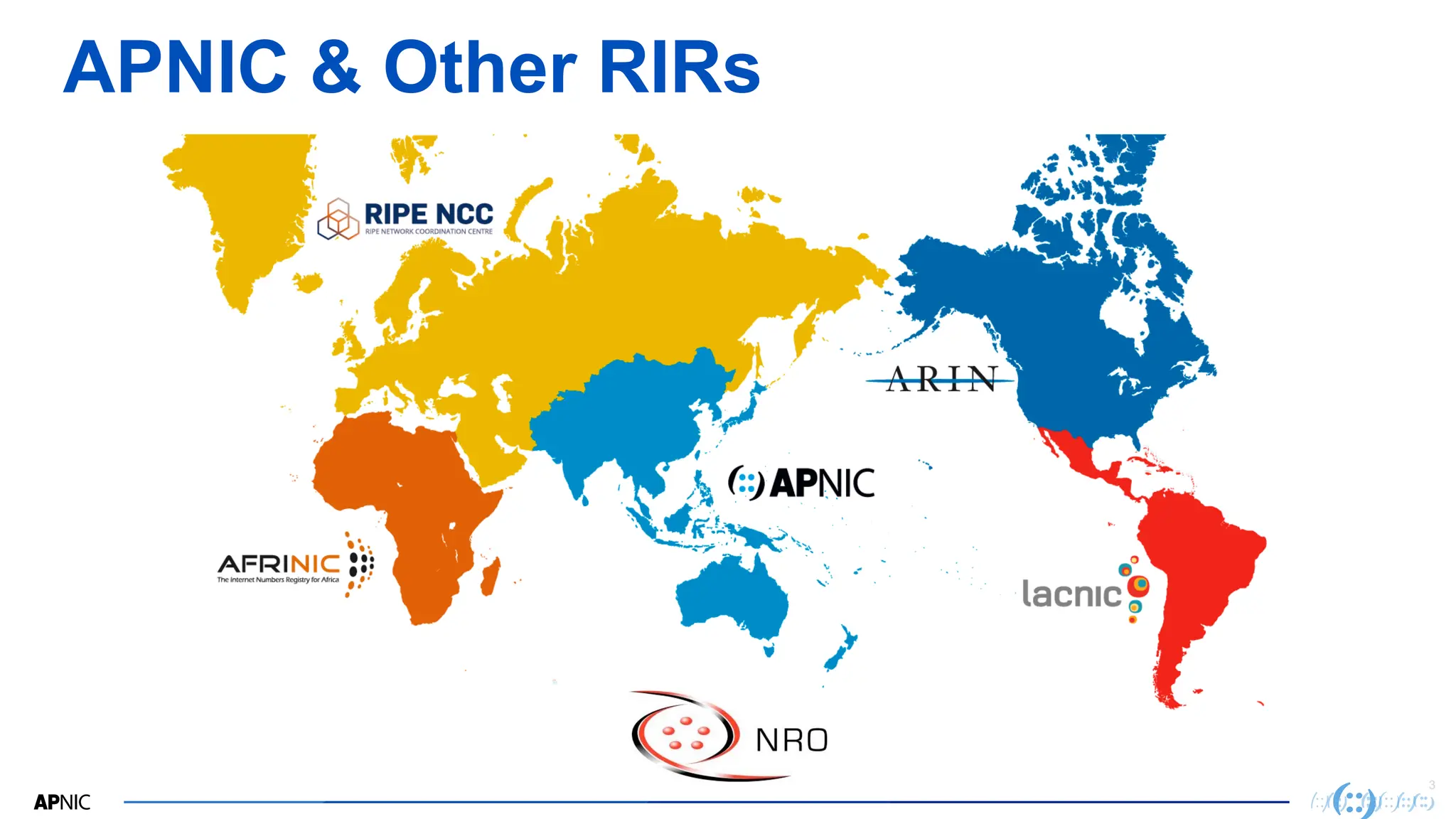 3
3
APNIC & Other RIRs
 
