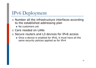 IPv6 Deployment Planning Tutorial, by Philip Smith [APNIC 38] | PDF