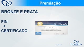 BRONZE E PRATA 
PIN 
+ 
CERTIFICADO 
Premiação 
ver regulamento  