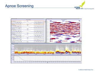 © 2008 AUTONOM HEALTH ®
Apnoe Screening
 
