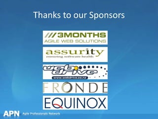 Thanks to our Sponsors   