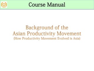 Course Manual
 