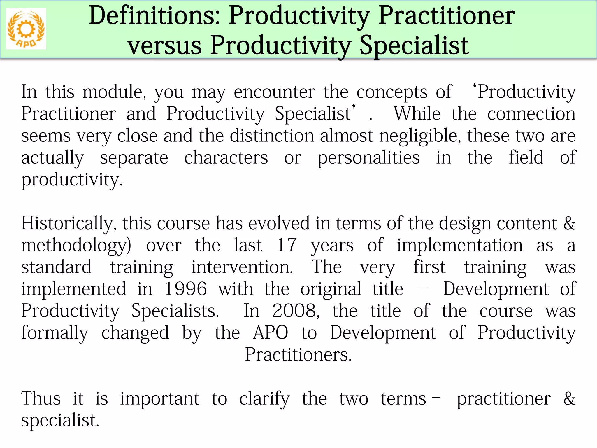 Apo Productivity Tools Techniques Basic Module 3 Pdf
