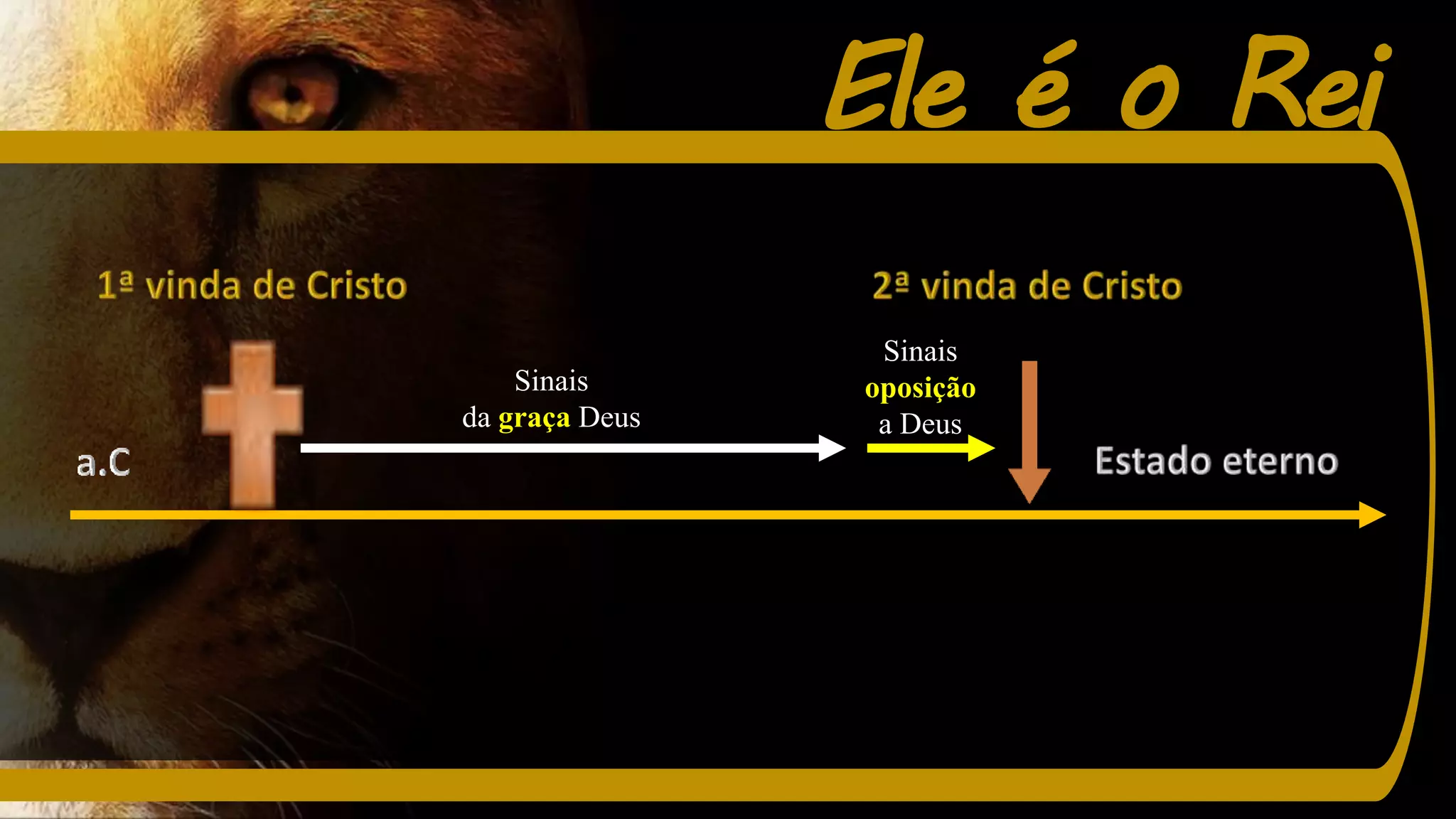 Ele é o Rei
Sinais
da graça Deus
Sinais
oposição
a Deus