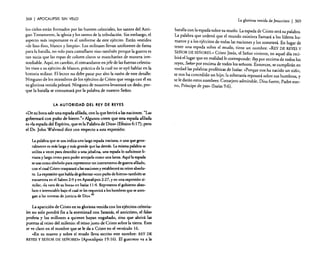 368

I

APOCALIPSIS SIN VELO

los cielos están formados por las huestes celestiales, los santos del Antiguo Testamento, la iglesia y los santos de la tribulación. Sin embargo, el
aspecto más importante es el uniforme de este ejército. Están vestidos
«de lino fino, blanco y limpio». Los militares llevan uniformes de faena
para la batalla, no solo para camuflarse sino también porque la guerra es
tan sucia que las ropas de colores claros se mancharían de manera irremediable. Aquí, en cambio, el comandante en jefe de las fuerzas celestiales viste a su ejército de blanco, práctica de la cual no se oyó hablar en la
historia militar. El lector no debe pasar por alto la razón de este detalle:
Ninguno de los miembros de los ejércitos de Cristo que venga con él en
su gloriosa venida peleará. Ninguno de nosotros levantará un dedo, porque la batalla se consumará por la palabra de nuestro Señor.

LA AUTORIDAD DEL REY DE REYES
«De su boca sale una espada afilada, con la que herirá a las naciones. "Las
gobernará con puño de hierro."» Algunos creen que esta espada afilada
es «la espada del Espíritu, que es la Palabra de Dios» (Efesios 6: 17); pero
el Dr. John Walvood dice con respecto a esta expresión:
La palabra que se usa indica una larga espada traciana, o una que generalmente es más larga y rnés grande que las demás. La misma palabra se
utiliza a veces para describir a una jabalina, una espada lo suficiente liviana y larga como para poder arrojarla como una lanza. Aquí la espada
se usa como símbolo para representar un instrumento de guerra afilado,
con el cual Cristo traspasará a las naciones y establecerá su reino absoluto. La expresión que habla de gobernar «con puño de hierro» también se
encuentra en el Salmo 2:9 yen Apocalipsis 2:27, y en una expresión similar, «la vara de su boca» en Isaías 11:4. Representa el gobierno absoluto e irrevocable bajo el cual se les requerirá a los hombres que se aten.
gan a Ias normas de i
e jusncia d e D'lOS. 40
La aparición de Cristo en su gloriosa venida con los ejércitos celestiales no solo pondrá fin a la enemistad con Satanás, el anticristo, el falso
profeta y los millones a quienes hayan engañado, sino que abrirá las
puertas al reino del milenio: el reino justo de Cristo sobre la tierra. Esto
se ve claro en el nombre que se le da a Cristo en el versículo 16.
«En su manto y sobre el muslo lleva escrito este nombre: REY DE
REYES Y SEÑOR DE SEÑORES.. (Apocalipsis 19: 16). El guerrero va a la

La gloriosa venida de Jesucristo

I 369

batalla con la espada sobre su muslo. La espada de Cristo será su palabra.
La palabra que ordenó que el mundo existiera llamará a los líderes humanos ya los ejércitos de todas las naciones y los someterá. En lugar de
tener una espada sobre el muslo, tiene un nombre: «REY DE REYES Y
SEÑOR DE SEÑORES.» Cristo Jesús, el Señor viviente, en aquel día recibirá el lugar que en realidad le corresponde: Rey por encima de todos los
reyes, Señor por encima de todos los señores. Entonces, se cumplirán en
verdad las palabras proféticas de Isaías: «Porque nos ha nacido un niño,
se nos ha concedido un hijo; la soberanía reposará sobre sus hombros, y
se le darán estos nombres: Consejero admirable, Dios fuerte, Padre eterno, Príncipe de paz» (Isaías 9:6).

 