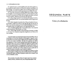 112

I APOCALIPSIS

SIN

vao

3:5: «Jamás borraré su nombre del libro de la vida .» Solo aquellos cuyos nombres no están escritos en el libro de la vida son «arrojados en el
lago de fuego». Los creyentes no deben temer al infierno, porque Cristo
se ocupará de que nuestros nombres permanezcan en el libro de la vida.
3:5: «Sino que reconoceré su nombre delante de mi Padre y delante
de sus ángeles .» Los seres humanos pecadores no tienen derecho al cielo,
ni a estar en la presencia del Padre y de sus ángeles; pero Jesús confesará
nuestros nombres, dándonos así el derecho para estar allí.
3: 12: «Alque salga vencedor lo haré columna del templo de mi Dios,
y ya no saldrá jamás de allí. » Los creyentes tendrán acceso al Lugar Santo
de Dios.
3: 12: «Sobre él grabaré el nombre de mi Dios y el nombre de la nueva jerusalén, ciudad de mi Dios, la que baja del cielo de parte de mi
Dios .» Los creyentes estarán por la eternidad identificados con Cristo y
así tendrán acceso a la ciudad santa, la cual descenderá del cielo.
3: 12: (N también grabaré sobre él mi nombre nuevo." Los creyentes
estarán eternamente identificados con Cristo.
3:21: (.A} que salga vencedor le daré el derecho de sentarse conmigo
en mi trono." Los creyentes compartirán el gobierno con Cristo en su
reino venidero.
La primera iglesia que pastoreamos durante seis maravillosos años se
encontraba en un hermoso suburbio de Minneapolis. Luego de cuarenta y dos afias nos invitaron para la celebración del centenario de esa iglesia. Fue una reunión maravillosa. Muchas de las personas me dijeron
que aceptaron a Cristo cuando predique! acerca de las siete iglesias, en
particular el día en que puse en el boletín de la iglesia el cuadro de Holman Hum representando a Cristo golpeando a la puerta del corazón. Lo
que a muchos les pareci6 muy significativo fue que Hunr no incluyera
un picaporte. indicando que la única manera en que se podía abrir la
puerta de nuestros corazones era por la parte de adentro.
Esta invitación sin igual no se limita a la iglesia de Laodicea, se aplica
a todas las iglesias a lo largo de estos dos mil años de historia de la iglesia.
Sinceramente espero que abra el picaporte interior de su corazón y que
invite al Salvador a entrar.
Miro que estoy o lo puerto y llamo. Si olguno oye mi voz y obre la
puerto, entraré, V cenar. con '1, y él conmigo (Apocalipsis 3 :20).

SEGUNDA PARTE
Cristo y la tribulación

 
