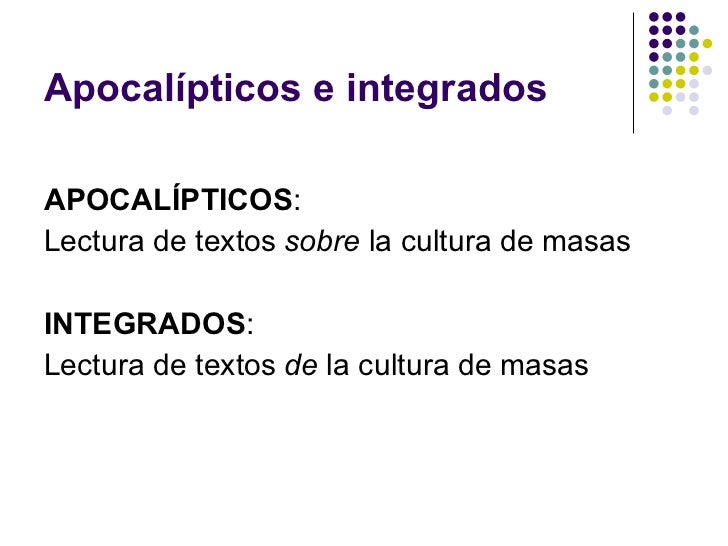 Apocalípticos e integrados