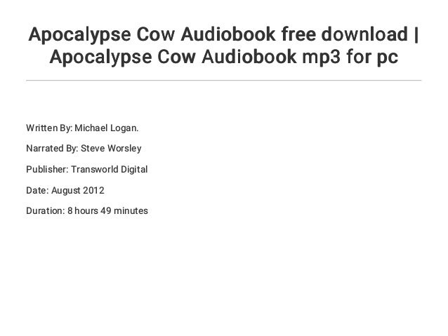 apocalypse cow audiobook apocalypse cow audiobook