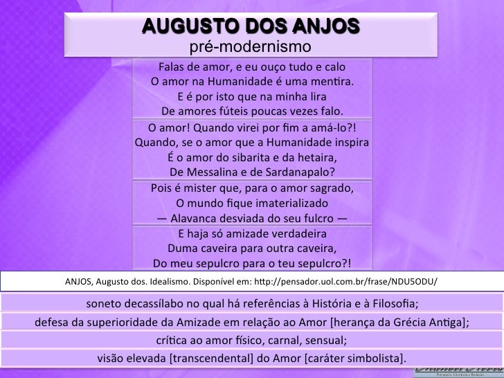 Enem A Poesia De Augusto Dos Anjos Revela