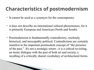 a poetics of the postmodernism powerpoint presentation | PPTX