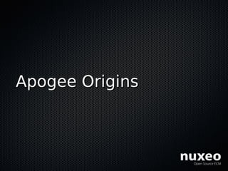 Apogee Origins
 