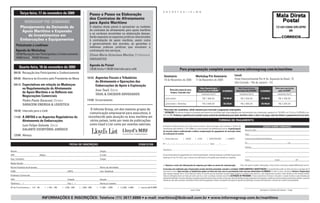 A B C D E F G H I J K L M N
          Terça-feira, 17 de novembro de 2009                                        Passo a Passo na Elaboração
                                                                                     dos Contratos de Afretamento
            WORkSHOP PRé-SEMINáRIO                                                   para Apoio Marítimo
          Planejamento da Demanda de                                                 O objetivo deste painel é apresentar os modelos                                                                                                                                                                                                                            7214513900-dr/spm
           Apoio Marítimo e Expansão                                                 de contratos de afretamento para apoio marítimo                                                                                                                                                                                                                                    iir
                                                                                     e as variáveis envolvidas na elaboração desses.
              de Investimentos em                                                    Serão expostos os aspectos jurídicos relacionados
          Embarcações e Equipamentos                                                 à contratação de apoio marítimo, assim como
                                                                                     o gerenciamento dos acordos, as garantias e
       Palestrante a confirmar
                                                                                     melhores práticas jurídicas que envolvem a
       Agenda do Workshop:                                                           contratação dos serviços.
       13h30 Recepção dos Participantes e Credenciamento                             Eliane Maria Octaviano Martins, Professora
       14h00 Início • 15h30 Término                                                  UNISANTOS
                                                                                     Agenda do Painel
         Quarta-feira, 18 de novembro de 2009                                        13h30 Início • 15h30 Intervalo para café                                                               Para programação completa acesse: www.informagroup.com.br/maritimo
   08h30 Recepção dos Participantes e Credenciamento
                                                                                                                                                            Seminário:                                                      Workshop Pré-Seminário:                                                   Local:
   09h00 Abertura do Encontro pelo Presidente de Mesa                             16h00 Aspectos Fiscais e Tributários                                                                                                                                                                                Hotel Intercontinental Rio • Av. Aquarela do Brasil, 75
                                                                                                                                                            18 de Novembro de 2009                                          17 de Novembro de 2009
                                                                                           do Afretamento e Operações das                                                                                                                                                                             São Conrado – Rio de Janeiro – RJ
   09h10 Expectativas em relação às Mudanças                                               Embarcações de Apoio à Exploração
              na Regulamentação do Afretamento                                                                                                                                                                                     Valor Especial para                                                   Valor Especial para                                   Valor para inscrições
                                                                                           Ivan Tauil, Sócio                                                            Desconto especial para                                   inscrições até 25/09/09*                         ECONOMIzE            inscrições até 23/10/09*           ECONOMIzE               após 23/10/09*
              de Apoio Marítimo e os Reflexos nas                                                                                                                        Grupos. Consulte-nos!
                                                                                           TAUIL & CHEQUER ADVOGADOS                                                                                                                    Investimento Total (1)                                            Investimento Total (1)                                  Investimento Total (1)
              Negociações Comerciais
                                                                                                                                                               q Seminário                                                                R$ 1.995,00                               R$ 500,00              R$ 2.095,00                     R$ 400,00                R$ 2.495,00
              Pedro Paulo Saraceni, Diretor                                       17h00 Encerramento
                                                                                                                                                                                                                                                                                    R$ 570,00                                              R$ 400,00
              SARACENI ENERGIA & LOGÍSTICA                                                                                                                     q Seminário + Workshop                                                     R$ 2.695,00                                                      R$ 2.865,00                                              R$ 3.265,00


   10h30 Intervalo para o Café
                                                                                      O Informa Group, um dos maiores grupos de                            *Desconto não cumulativo, válido somente para inscrição e pagamento antecipados.
                                                                                     comunicação empresarial para executivos, é                            (1)
                                                                                                                                                               ATENÇÃO: Os valores incluem os impostos que devem ser recolhidos pela fonte pagadora em conformidade com a legislação vigente (Lei 116/2003, art. 5º da Lei 10.925/04 e art.
                                                                                                                                                           647 do RIR). Pedimos a gentileza de contatar nossa central de atendimento para obter detalhes sobre o valor a ser pago, antes de efetuar o pagamento da inscrição.
   11h00 A ANTAQ e os Aspectos Regulatórios do                                      reconhecido pela atuação na área marítima em
              Afretamento de Embarcações                                             vários países, tanto por meio de publicações                                                                                                                                          Formas de pagamento
              Luís Felipe Galante, Sócio                                             como Lloyd´s List como por eventos setoriais.                         Emissão de boleto restrita até 3 dias antes do evento. Após esta data, favor contatar a Central de                                                                                 dados sobre cobrança
              GALANTE ESCRITÓRIO JURÍDICO                                                                                                                  Atendimento pelo telefone 11 3017 6888 ou e-mail customer.service@ibcbrasil.com.br. A participação
                                                                                                                                                           do inscrito estará condicionada à efetiva comprovação de pagamento da inscrição antes
                                                                                                                                                                                                                                                                                                                  Nome do contato:

                                                                                                                                                           da realização do evento.                                                                                                                               Cargo:
   12h00 Almoço
                                                                                                                                                           [ ] Boleto Bancário                     [ ] AMEX                 [ ] VISA               [ ] MASTERCARD                        [ ] DINERS               E-mail p/ envio de Nota Fiscal Eletrônica:

                                                                                                                                                                                                                                                                                                                  Tel.:                                                           Fax:
                                                              Ficha de inscrição                                                      eX0912709            Nº x _ x _ x _ x _ x _ x _ x _ x _ x _ x _ x _ x _ x _ x _ x _ x _ x Valid.:......... / .............
                                                                                                                                                                                                                                                                                                                  Endereço:
                                                                                                                                                           Assinatura: .....................................................................................................................
Nome:                                                                                          Cargo:
CPF:                              Depto.:                                                      E-mail:                                                     Enviar comprovante do pagamento com nome do participante, nome da empresa e conferência para nosso
                                                                                                                                                           endereço ou fax. Por favor, use o número da nota fiscal ou do pedido para identificar o depósito.
Sup. Imediato:                                                                                 Cargo:                                                                                                                                                                                                             Cidade:                                      Estado:                     CEP:
Razão Social:
                                                                                                                                                           3 Autorizo o envio de informações da empresa por todos os canais de comunicação.                                                                Caso não queira receber informações, favor enviar e-mail para cadastro@ibcbrasil.com.br
Nome Fantasia da Empresa:                                                                      Ramo de Atividade:
                                                                                                                                                           A inscrição será confirmada após a Organizadora receber esta ficha preenchida, assinada e carimbada. CANCELAMENTOS E SUBSTITUIÇÕES: Os cancelamentos podem ser feitos sem ônus ou encargos até 10
CCM:                                                        CNPJ:                              Insc. Estadual:                                             dias antes do evento. Após esta data, as substituições podem ser feitas sem ônus, mas os cancelamentos terão uma taxa administrativa de R$500,00. Em todos os casos, solicitamos informar a Organizadora
                                                                                                                                                           sobre qualquer alteração até às 12h da véspera do evento. Os inscritos que não cancelarem sua participação segundo as condições acima descritas, e não comparecerem ao evento, serão cobrados no valor integral acordado.
Endereço Comercial:                                                                                                                                        Todas as notificações devem ser feitas por escrito pelo fax, e-mail ou endereço indicados nesta ficha.ALTERAÇÃO DE PROGRAMA: O nosso compromisso é fornecer a discussão e o estudo de temas e casos relevantes por
                                                                                                                                                           palestrantes habilitados. Eventuais alterações no programa serão decorrentes de caso fortuito ou força maior. Na eventualidade de algum palestrante não comparecer, envidaremos maiores esforços possíveis para substituir o executivo
CEP:                                                        Cidade:                            Estado:                                                     ausente por outro apto a promover a discussão do tema conforme programado. Contudo, tal empenho não implica em garantia da substituição. Ao assinar este documento, concordo com os termos acima pactuados.
Telefone: (   )                                             Fax: (     )                       Nome p/ contato:

Nº de Funcionários: [ ] 01 - 99        [ ] 100 - 199   [ ] 200 - 499       [ ] 500 - 999    [ ] 1.000 - 1.999     [ ] 2.000 - 4.999   [ ] acima de 5.000
                                                                                                                                                                                                                  Local e Data                                                                                                           Assinatura e Carimbo da Empresa – Cargo:


                                    inFormaçÕes e inscriçÕes: telefone (11) 3017.6888 l e-mail: maritimo@ibcbrasil.com.br l www.informagroup.com.br/maritimo
 