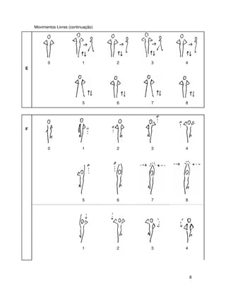 Movimentos Livres (continuação)




           0                 1        2   3   4
E




                             5        6   7   8




F



           0                 1        2   3   4




                             5        6   7   8




                             1        2   3   4




                                                  8
 