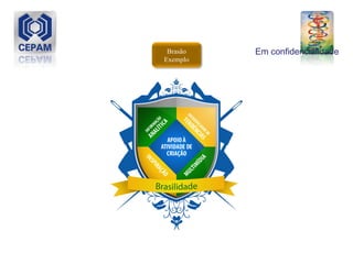 Em confidencialidade Brasão Exemplo 