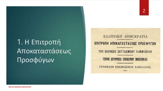 1. Η Επιτροπή
Αποκαταστάσεως
Προσφύγων
ΦΑΤΣΗ ΑΘΑΝΑΣΙΑ ΦΙΛΟΛΟΓΟΣ
2
 