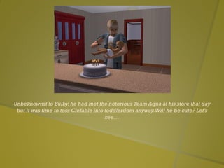 Unbeknownst to Bulby,he had met the notorious Team Aqua at his store that day
but it was time to toss Clefable into toddlerdom anyway.Will he be cute? Let’s
see…
 