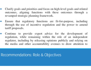 Recommendations: Role & Objectives
 