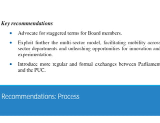 Recommendations: Process
 