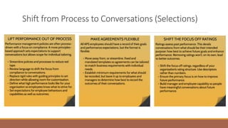 Shift from Process to Conversations (Selections)
 