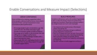 Enable Conversations and Measure Impact (Selections)
 