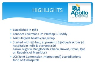 Apollo Hospital (Brand legacy, Mission, Vision , Strategies for ...