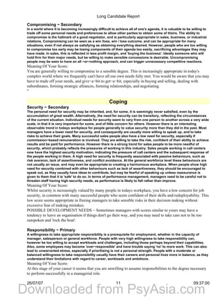 Apollo Development Personality Report | PDF
