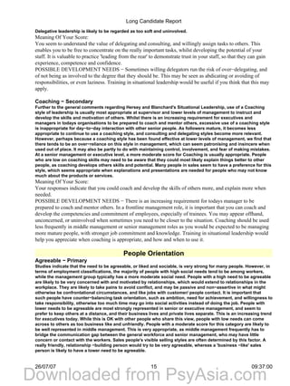 Apollo Development Personality Report | PDF