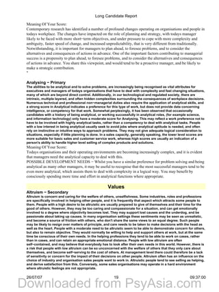 Apollo Development Personality Report | PDF