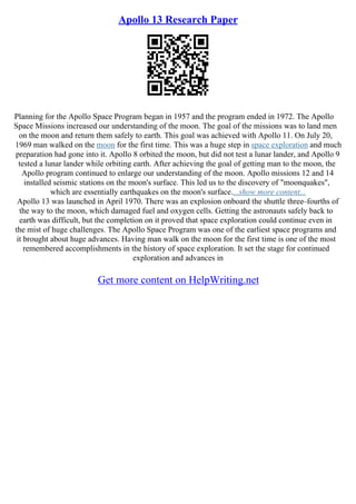 Apollo 13 Essay | PDF