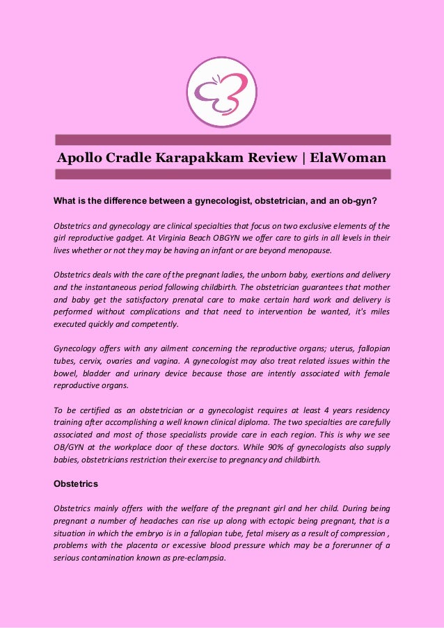 Apollo Cradle Karapakkam Review ElaWoman