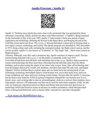 Apollo Goals | PDF