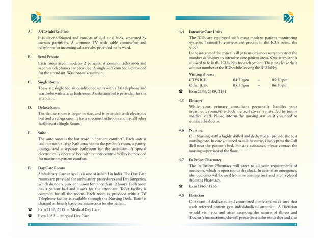 Apollo hospitals delhi in patient guide | PDF | Healthcare Industry ...