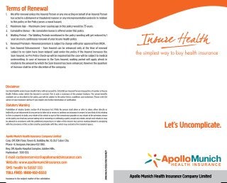 Apollo Munich Insure Health Brochure