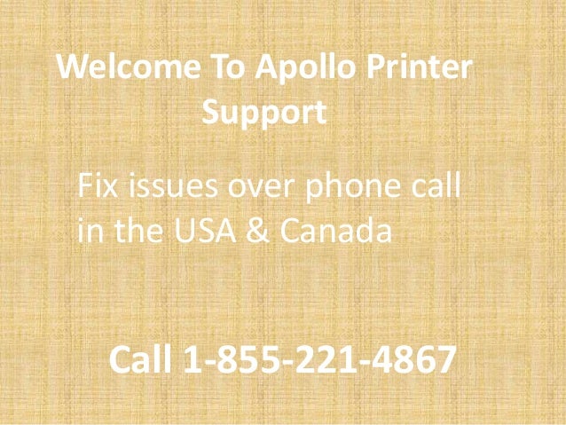 Apollo Printer Tech Support Number 1855 409 1555 Apollo Print