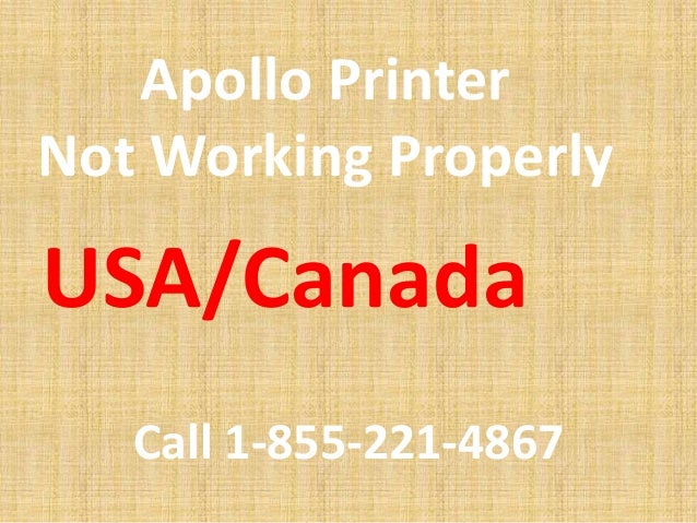 Apollo Printer Tech Support Number 1855 409 1555 Apollo Print