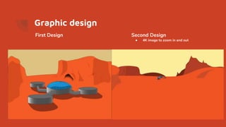 Graphic design
First Design Second Design
● 4K image to zoom in and out
 