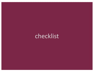 checklist
 