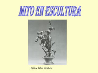 mito en escultura Apolo y Dafne. miniatura. 