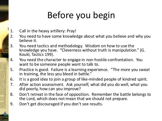 Apologetics 1 Lesson 4 The Art of Argumentation, Developing Your Appr…