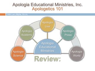 With Larry Blythe, M.A.A. Apologia Educational Ministries Review: 