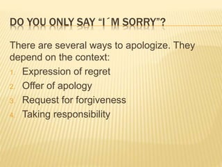 Ways to apologize