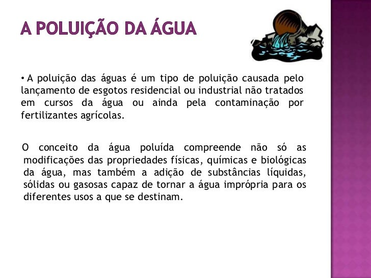 Texto Sobre Poluição Da Agua Com Interpretação