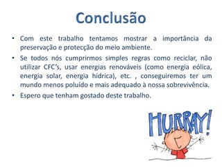 A poluição e o ambiente 